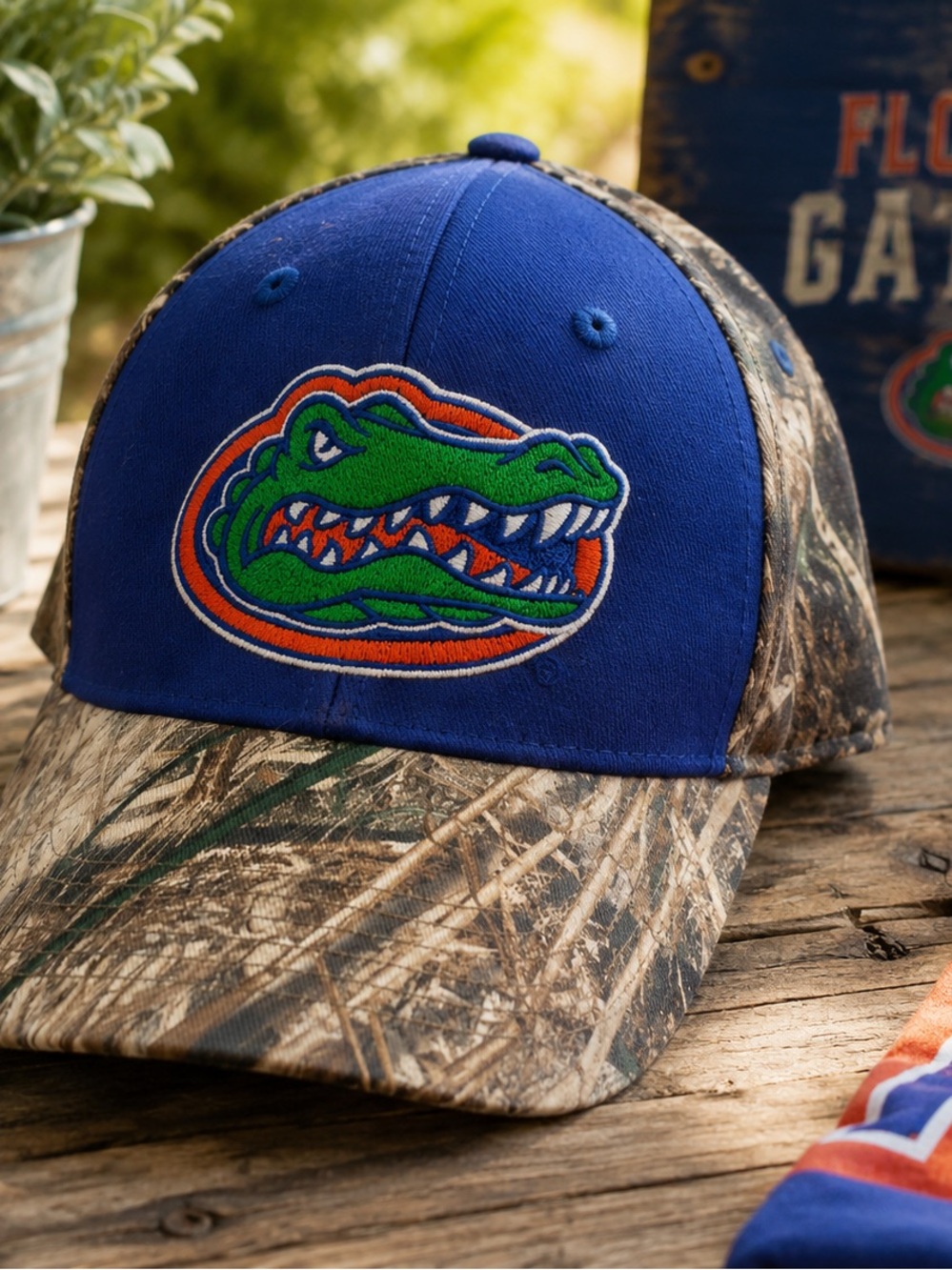 Florida Gators Blue & Camo Trucker Hat